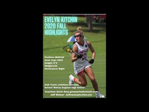 Video of Evelyn Kitchin 2023 Fall 2020 Lacrosse Highlights