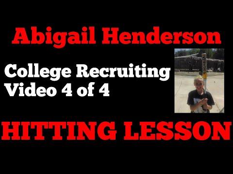 Video of Abigail Henderson / 4 of 4 / HITTING LESSON