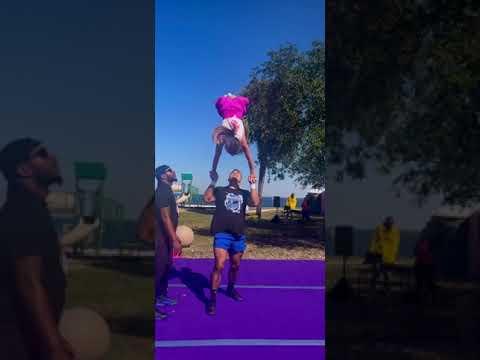 Video of Coed and all-girl stunts and tumbling