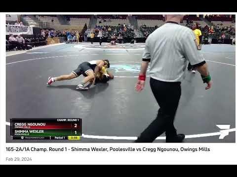 Video of MPSSA State Championships Round 1, Shimma Wexler 165lbs