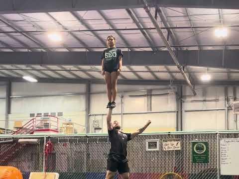 Video of coed stunting - azariah, boosh, leo