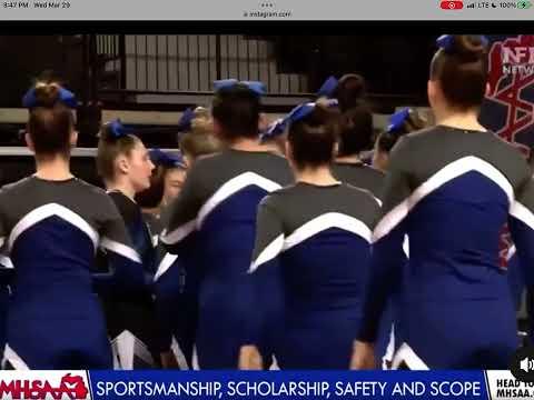 Video of cros-lex MHSAA cheer states 2023