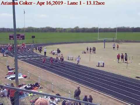 Video of Arianna Coker's 100 yard dash in 13.12 seconds