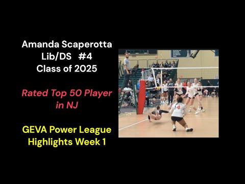 Video of U17 National Team- GEVA Power League – Week 1 Highlights – Amanda Scaperotta #4 – Lib/DS