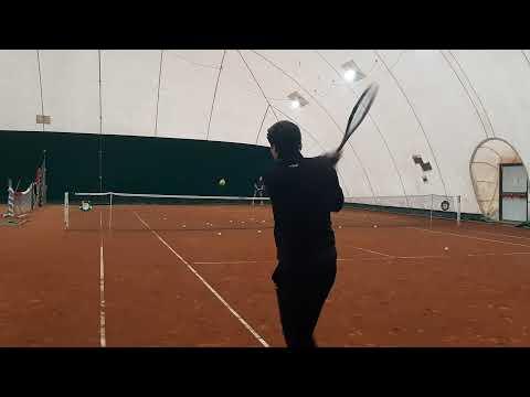 Video of Tennis practicing 1