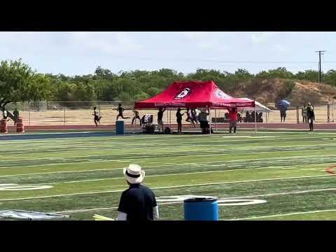 Video of Gabriel Marquez places second place at Brownsville in the 400 meter dash with a 52.14 (Lane 4, blue and red uniform)