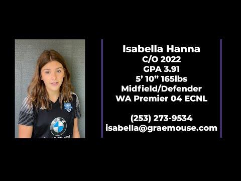 Video of Isabella Hanna 2021 ECNL Highlights