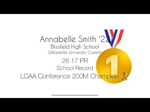 Video of Annabelle Smith wins Conference 200m Title