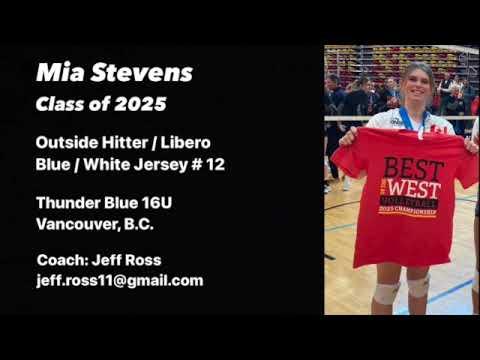 Video of Mia Stevens - March 2023 Mid-Season Club Volleyball Highlights