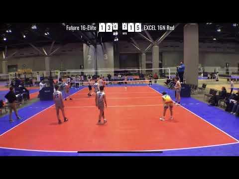 Video of Future Volleyball Club (16-Elite, Joshua #52)vs Excel 16N Red, full 2nd set