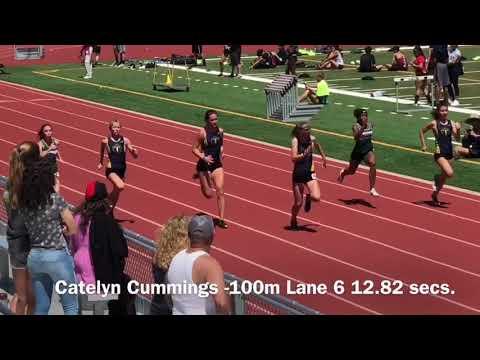 Video of 100m-12.82 seconds Catelyn Cummings