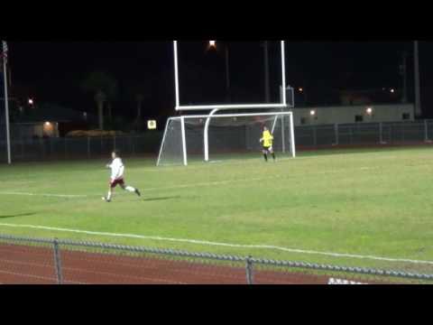 Video of Tyler Nagy scores two goals against arch rival Vero Beach 