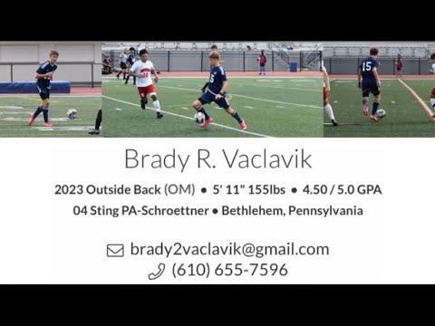 Video of Brady Vaclavik c/o 2023 - Club Season Highlights (PRCL)