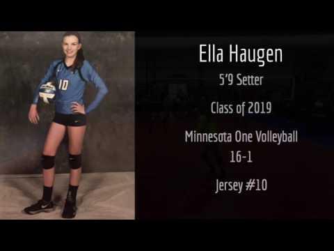 Video of Ella Haugen- Setter #10 Class of 2019 Volleyball Highlights