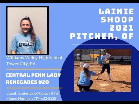 Video of  2021 Lainie Shoop RHP, OF *60 mph Commanding Pitcher* *Power Hitter with speed on the bases*