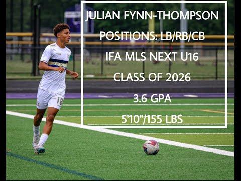 Video of Julian Fynn-Thompson 2026 - Spring 24' Highlights - IFA New England U16 MLS Next