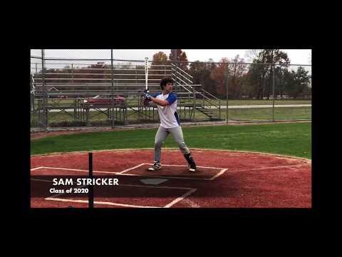 Video of Samuel Stricker class 2020 catcher hitting and defense 