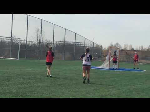 Video of Monica (#1 Red) defending in scrimmage at Team Ontario ID Selection Camp, April 2019