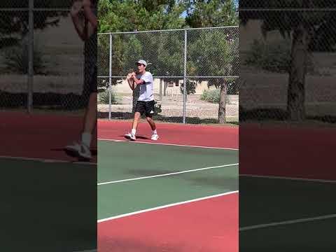 Video of William Proffit backhand practice summer 2020