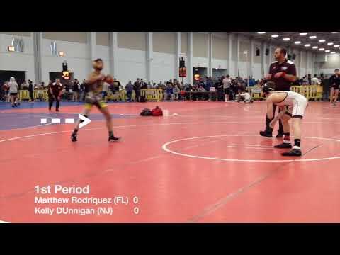 Video of Matthew Rodriquez (FL) vs #2 seed / Flo 16 / Kelly Dunnigan at NHSCA Nationals March 2019 Consi round 8#1