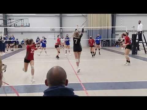 Video of Maren Lutz #7, libero for Whirlwind 18 elite, NETS tourney Jan 8, West Seneca, NY