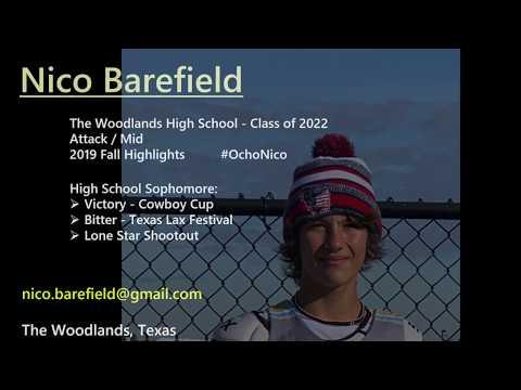 Video of Nico Barefield - 2022 Attack - Fall 2019 Highlights (Sophomore)