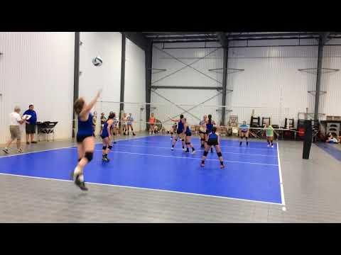 Video of Mia Moore, Hitting, Passing, and Serving 