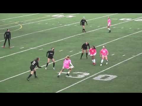 Video of ECNL game volley goal (#17 bright pink) (10-27-18)