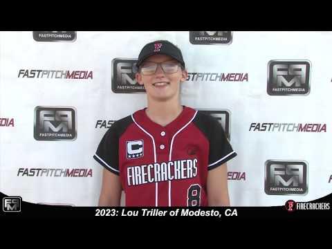 Video of 2023 lou triller catcher and third base skills video 