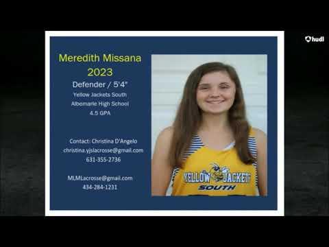 Video of YJS Summer 2020 Highlights -Meredith Missana 2023 Defender