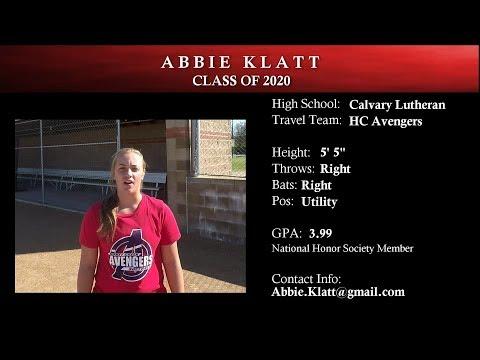 Video of Abbie Klatt Class of 2020 Skills Video