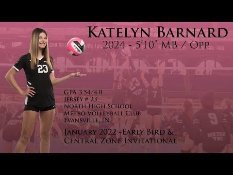 Video of Katelyn Barnard #23 - 2024 - 5'10" Middle/Outside Jan '22