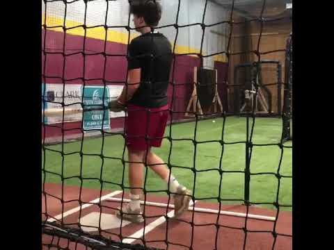 Video of Class of 2022 switch hitting shortstop/utility player cage work (left handed)