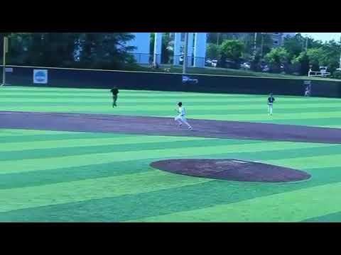 Video of Double in left field gap scoring big run in championship