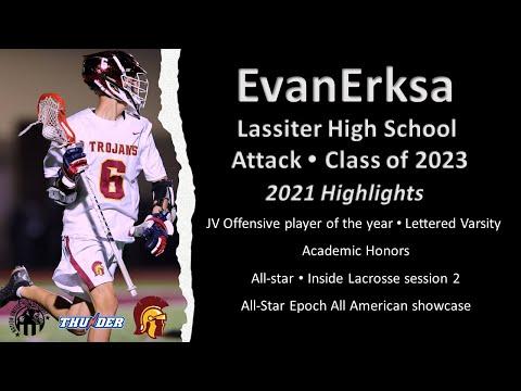 Video of Evan Erksa 2021 Lacrosse Highlights 8 31 2021