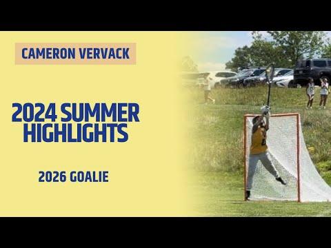 Video of Cameron Vervack 2026 Goalie - 2024 Summer Highlights