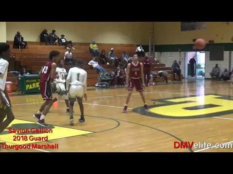 Video of DMV Hoops: 2018 Thurgood Marshall Guard Savion Gallion Highlights [DMVelite.com]