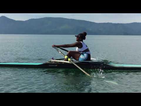 Video of Practicing for the Central American and Caribbean games in El Salvador, Lake Ilopango