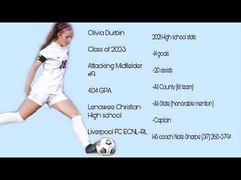 Video of Olivia Durbin’s High School soccer highlights 2021