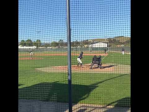 Video of Liner down left feild line for a stand up double (broke up the no-no)