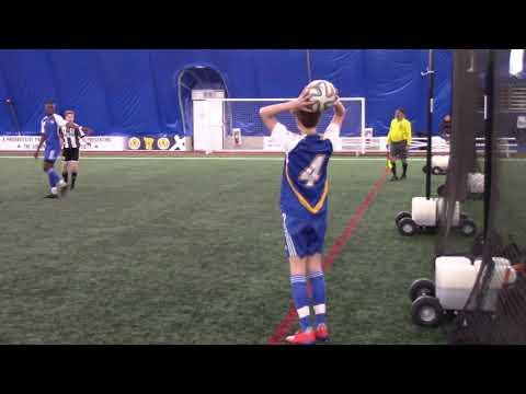 Video of Bicycle kick save on goal line and 2nd followup save in 3-1 win vs. 2019 Canadian National Champions (view bicycle save at time stamp 19:48 to 20:00 ) Liam is tall blonde CB white and black jersey covering for keeper in the net. 