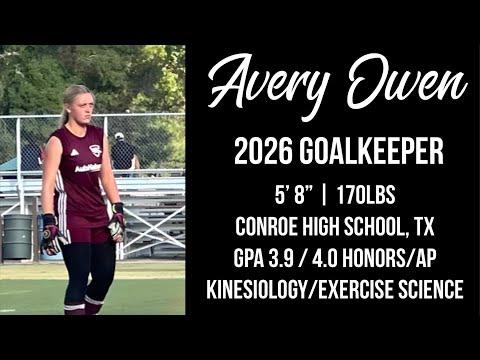 Video of Avery Owen, 2026 GK - 2024 Fall Club Highlights