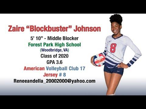 Video of Zaire Johnson Middle Blocker 2020