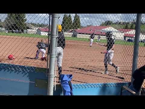 Video of First HS at bat (double)