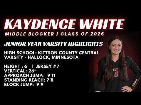 Video of Kaydence White Junior Year Varsity Highlights