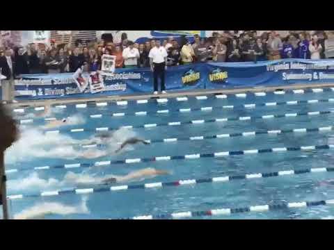 Video of Ben Lundy 100 free. Feb 2018 VISAA