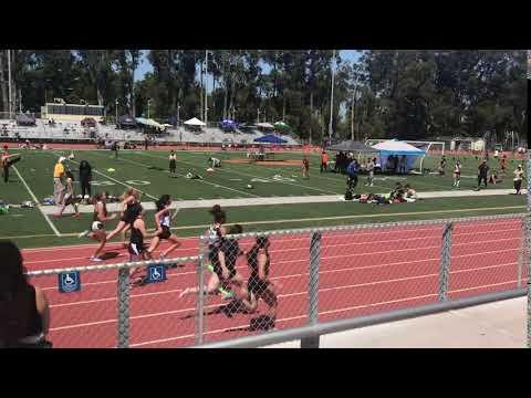 Video of Devan running the 100 in San Mateo, CA