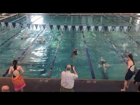 Video of Chloe Fuetterer - 100 Yard Backstroke - 1st Place - Time: 1:00.46 - NJ High School Playoff - Mainland HS vs Clearview HS (Pool: Gloucester County Institute of Technology) - February 8, 2017