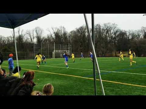 Video of Jasmine Hernandez, #10, wearing yellow - quarterfinals state cup game vs. Great Falls - possession, cross, goal