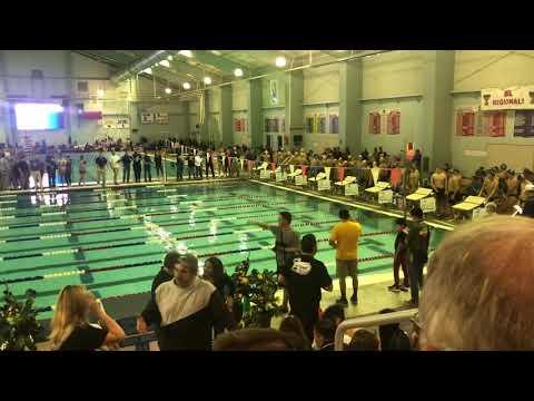 Video of 4x100 Relay lead off lane 4